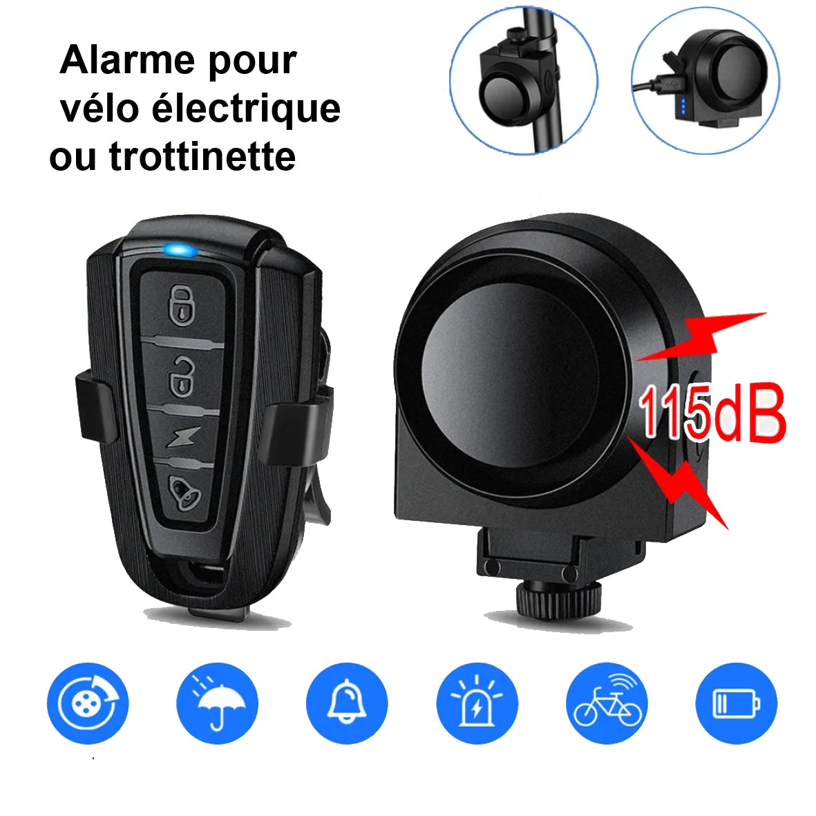 Alarme pour vélos et trottinettes électriques